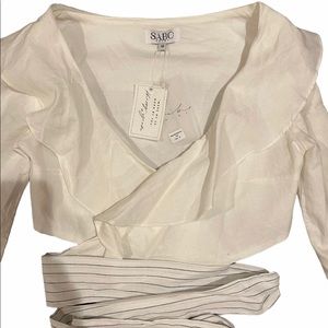 Sabo crop top linen sizeM